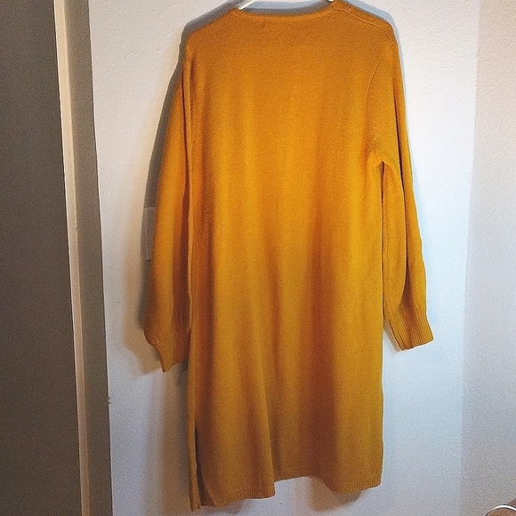 89th + Madison SPICY Mustard L/G  Cardigan with pockets Soft & Long - Picture 6 of 6